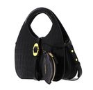 COCCINELLE Coccinelle Cosima Croco Handbag Noir / Noir