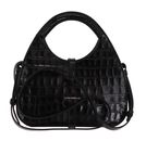 COCCINELLE Coccinelle Cosima Croco Handbag Noir / Noir