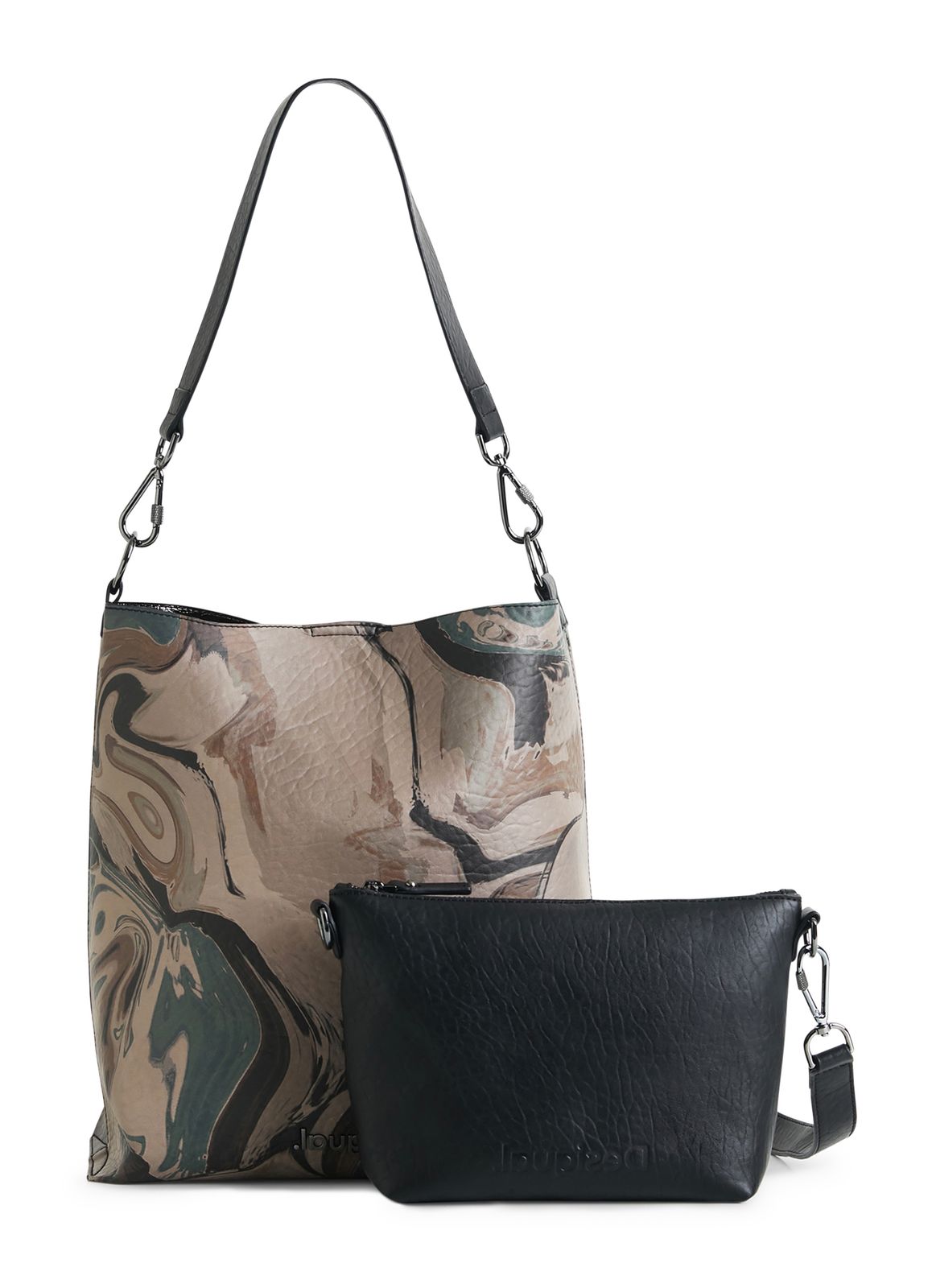 Desigual Green Inca Butan Shoulder Bag Brown modeherz