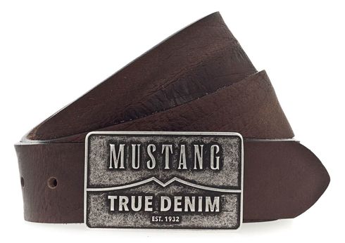 MUSTANG Men Leather Belt W115 D. Brown - shortenable MUSTANG Men Leather Belt W115 D. Brown - shortenable