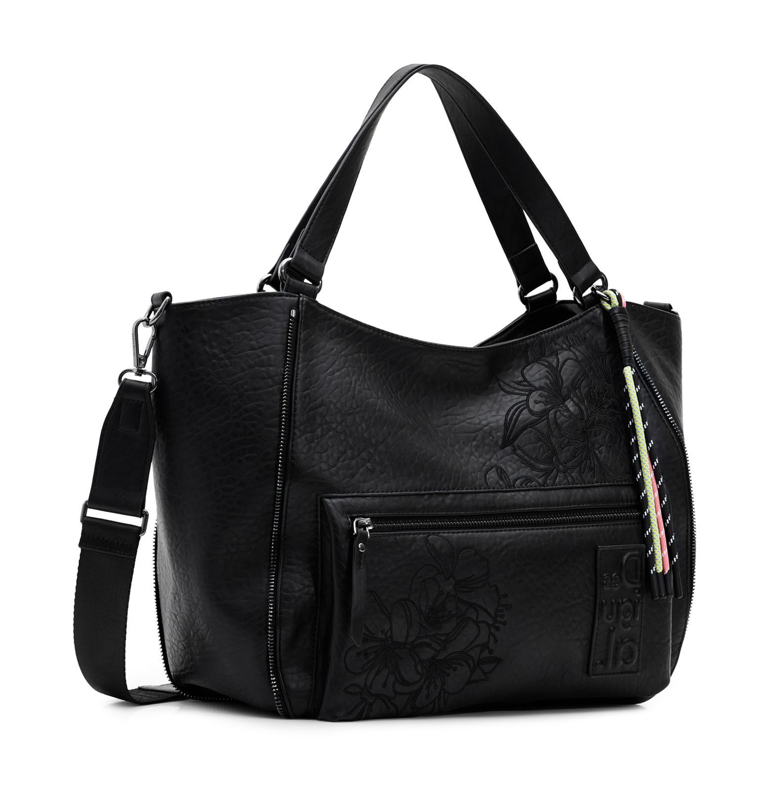 Desigual Accessoires Soft Ruanda Shoulder Bag Black Desigual Accessoires Soft Ruanda Shoulder Bag Black