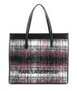 KARL LAGERFELD K / Skuare Tote Checkers Multi