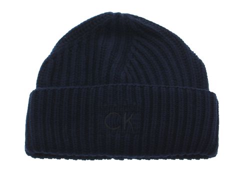 Calvin Klein Elevated Wool Beanie XL CK Navy