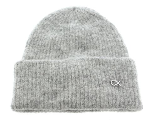 Calvin Klein Lux Wool Knitted Hat Grey Fog