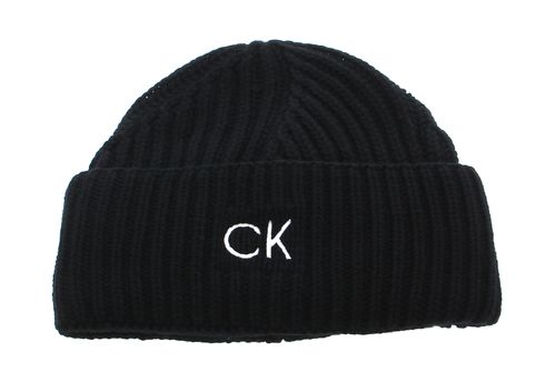 Calvin Klein Elevated Wool Beanie XL CK Black