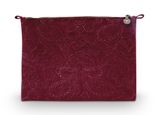 Pip Studio Cosmetic Flat Pouch L Velvet Quiltey Days Red