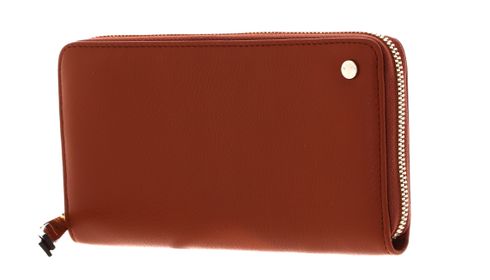 abro Leather Dalia Zip Wallet Rust