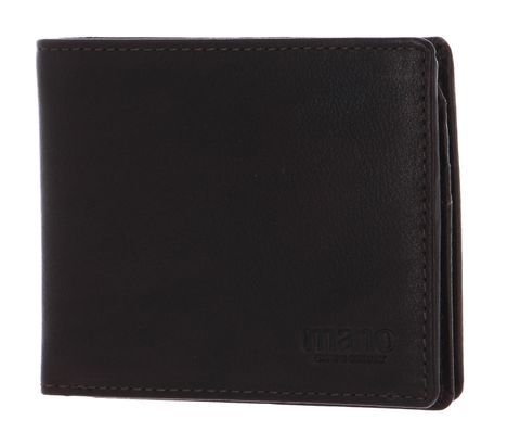 mano Don Pietro Coin Wallet with Flap Dark Brown