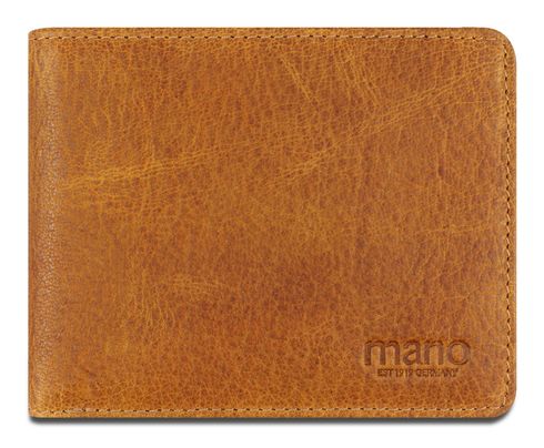 mano Don Pietro Coin Wallet with Flap Cognac