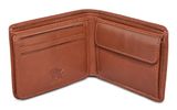 mano Don Montez Mini Coin Wallet with Flap Cognac