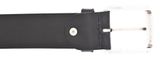 MUSTANG Leather Belt W95 Black - shortenable