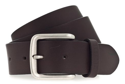 MUSTANG Leather Belt 40mm W130 Dark Brown - kürzbar