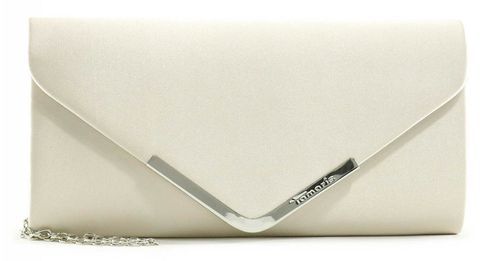 Tamaris Amalia Clutch Bag Beige Satin