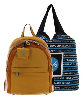 Gabs Anja Hokusai Black Backpack M Giallo