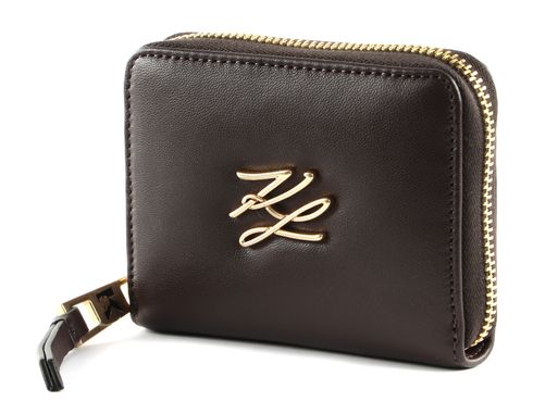 KARL LAGERFELD K / Autograph Soft Leather Wallet S Tobacco