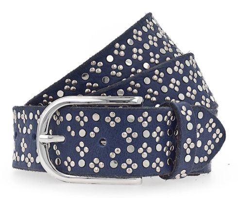 b.belt Tini Silver Leather Belt W80 Denim