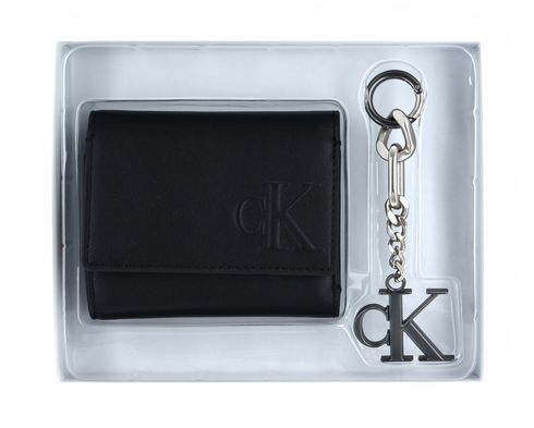 Calvin Klein CKJ SLG Giftpack Trifold + Hardware Keyfob Black