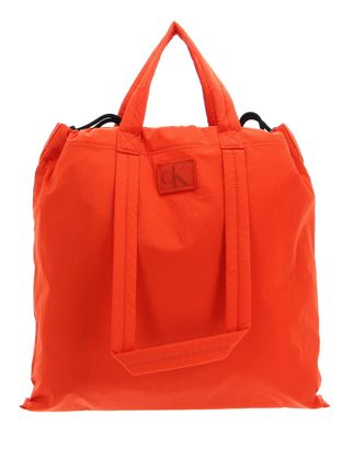 Calvin Klein CkJ City Nylon Nylon Square Rev Tote38 Coral Orange