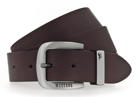 MUSTANG Leather Belt W120 Darkbrown