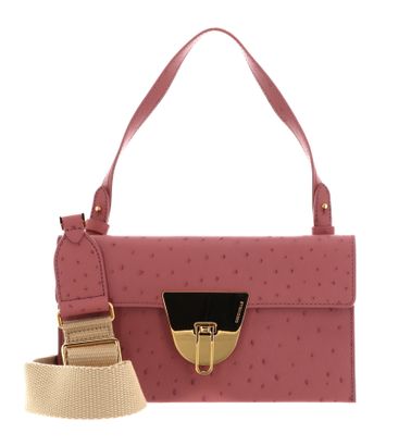 COCCINELLE Coccinellenico Ostrich Handbag Camelia