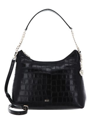 DKNY Bryant Croco Conv Hobo Blk / Gold