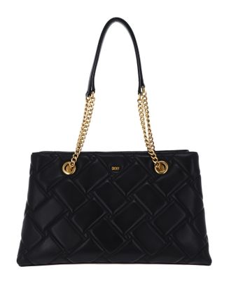 DKNY Willow Leather Tote Bag Blk / Gold