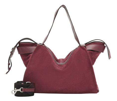 LIEBESKIND BERLIN Gray5 Suede Satchel L Peony