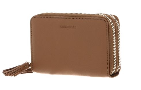 COCCINELLE Tassel Zip Around Wallet Nocciola