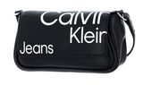 Calvin Klein CKJ Sleek Flap Convertible Shoulder Bag 20 Black AOP