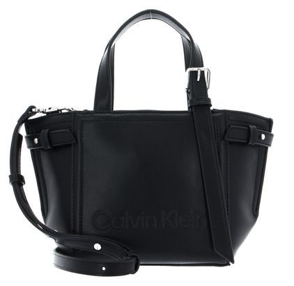 Calvin Klein Minimal Hardware Mini Tote CK Black