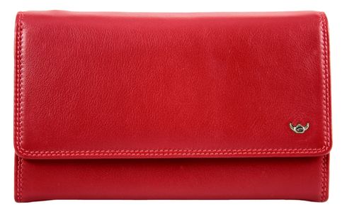 Golden Head Polo RFID Protect French Coin Purse Wallet Red