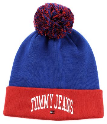 TOMMY HILFIGER TJM Collegiate Varsity Beanie Cobalt Red