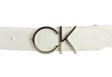 Calvin Klein Re-Lock CK Logo Belt 30MM W125 Ecru Calvin Klein Re-Lock CK Logo Belt 30MM W125 Ecru