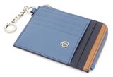 PIQUADRO Circle Coin Pouch RFID Azzurro / Cuoio