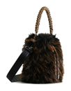 Desigual Bols Natal Mini Fur Crossbody Bag Marron