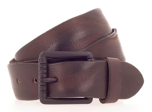 MUSTANG Leather Belt 40mm W80 Brown - kürzbar