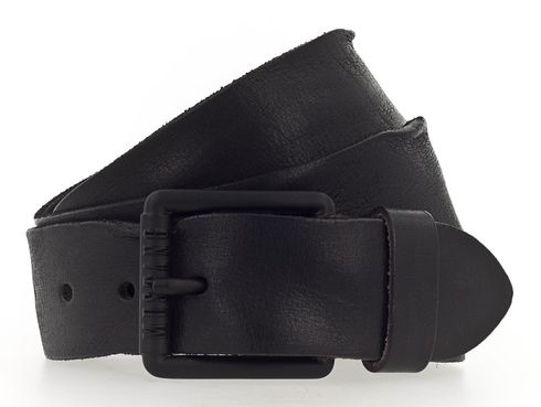 MUSTANG Leather Belt 40mm W100 Black - kürzbar