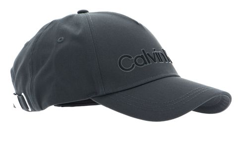 Calvin Klein Leather Lettering BB Cap Medium Charcoal