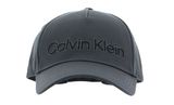 Calvin Klein Leather Lettering BB Cap Medium Charcoal