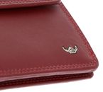 Golden Head Polo RFID Protect Billfold Coin Wallet With Front Flap Snap Closure Red
