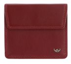 Golden Head Polo RFID Protect Billfold Coin Wallet With Front Flap Snap Closure Red