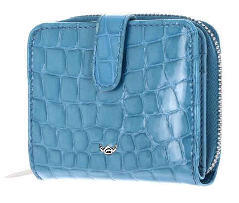 Golden Head Cayenne RFID Protect Petite Billfold Coin Wallet with Snap Closure Azure