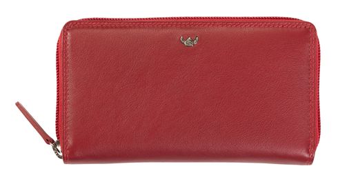 Golden Head Polo RFID Protect Zipped Ladies Purse Wallet Red