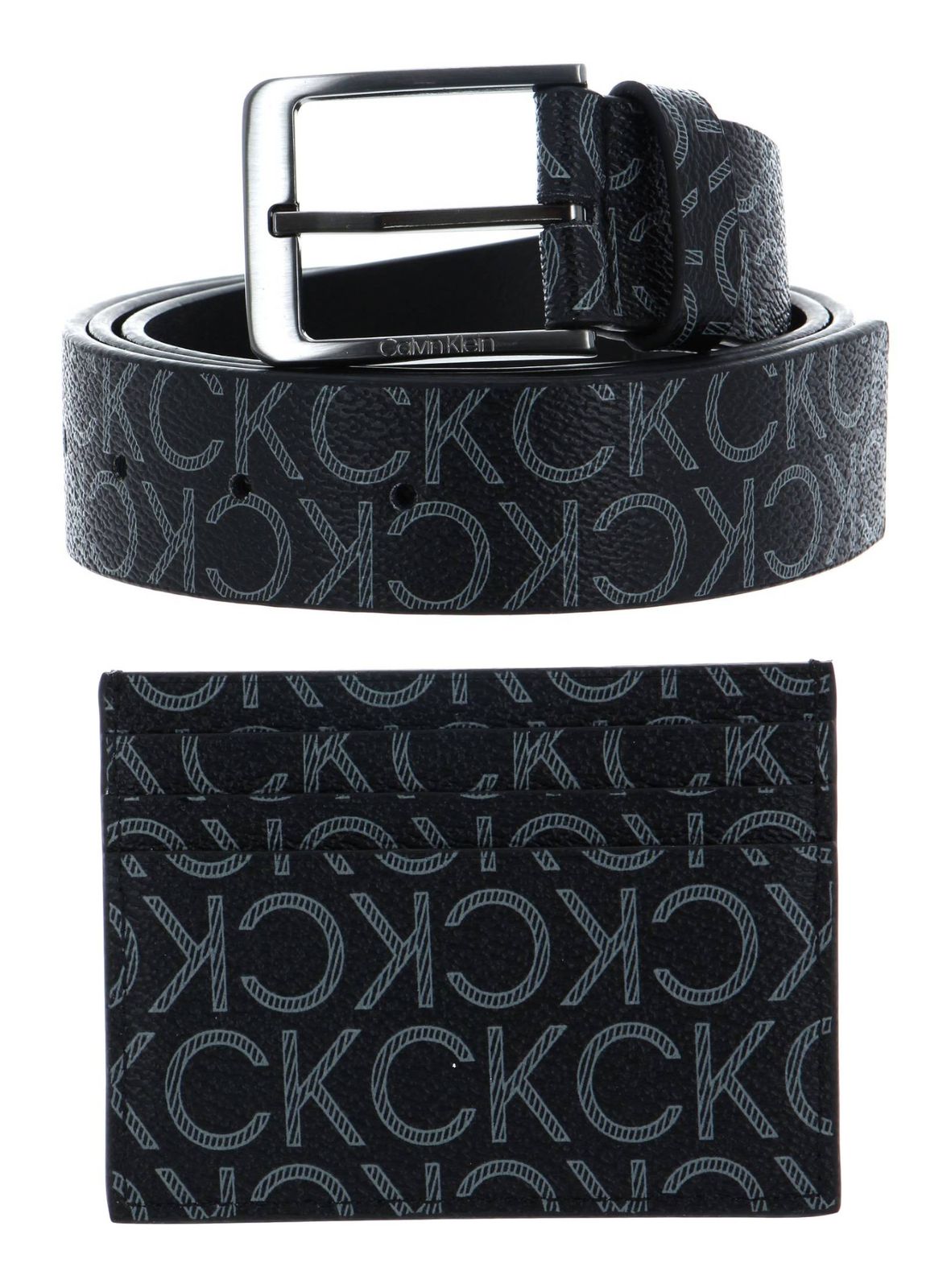 Calvin Klein Classic Mono Vital Belt + CC Holder Black