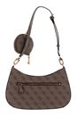GUESS Alexie Top Zip Shoulder Bag Latte Logo GUESS Alexie Top Zip Shoulder Bag Latte Logo