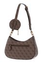 GUESS Alexie Top Zip Shoulder Bag Latte Logo GUESS Alexie Top Zip Shoulder Bag Latte Logo