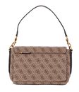 GUESS Eco Brenton Flap Shoulder Bag Latte Logo GUESS Eco Brenton Flap Shoulder Bag Latte Logo