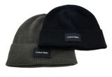 Calvin Klein Soft Giftset Rtw Patch Rib Beanie 2-Pack Olive / Black Calvin Klein Soft Giftset Rtw Patch Rib Beanie 2-Pack Olive / Black