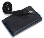 PIQUADRO Blue Square Smartphon Neck Strap Wallet RFID Nero PIQUADRO Blue Square Smartphon Neck Strap Wallet RFID Nero