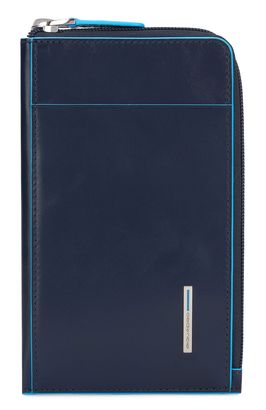 PIQUADRO Blue Square Smartphon Neck Strap Wallet RFID Blu Notte